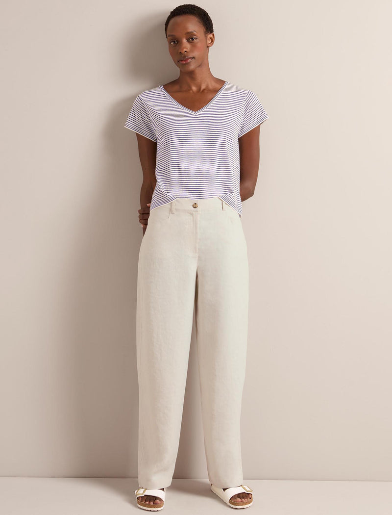 Hudson Techni Linen Trouser - Cream