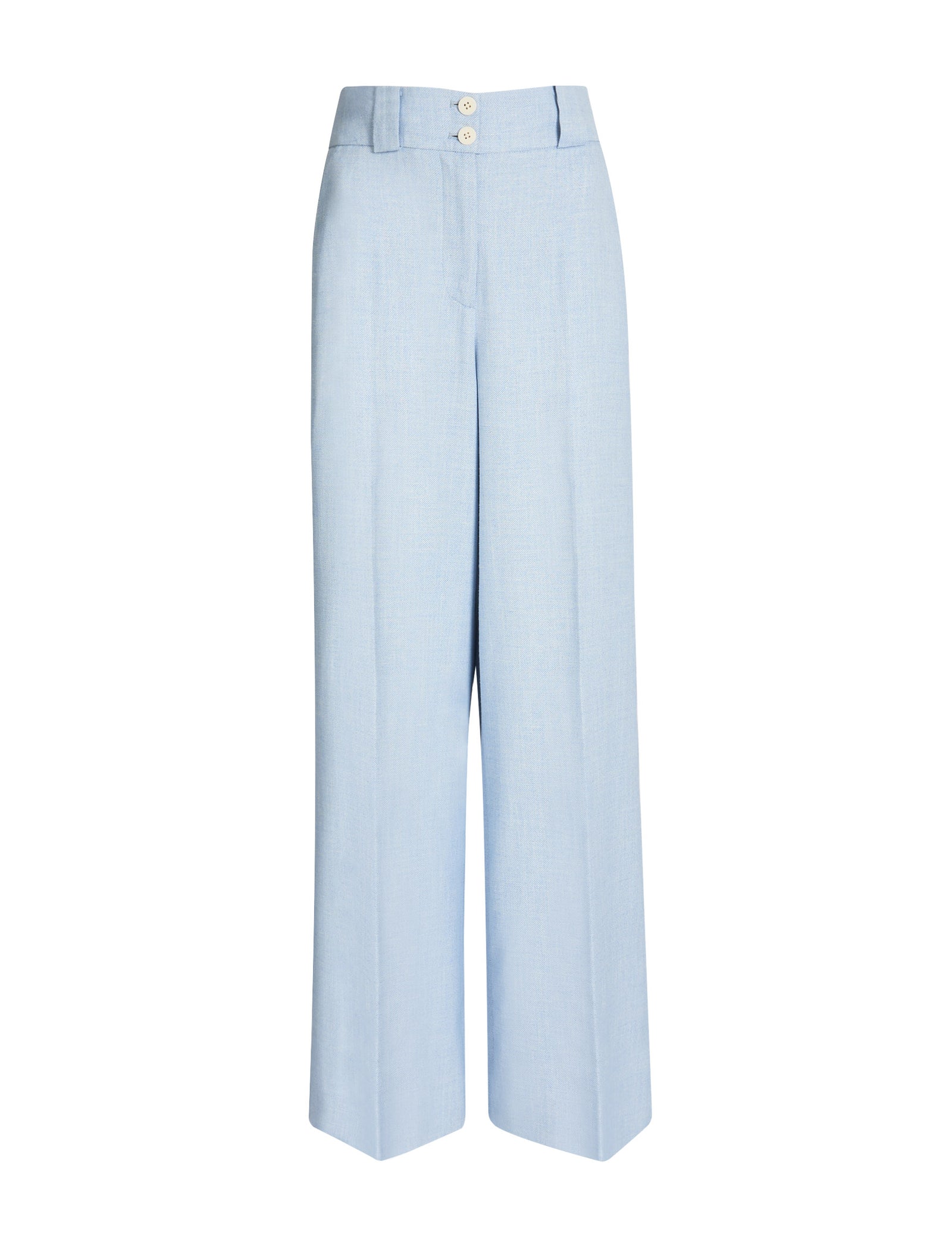 Tyler Linen Blend Trouser - Pale Blue