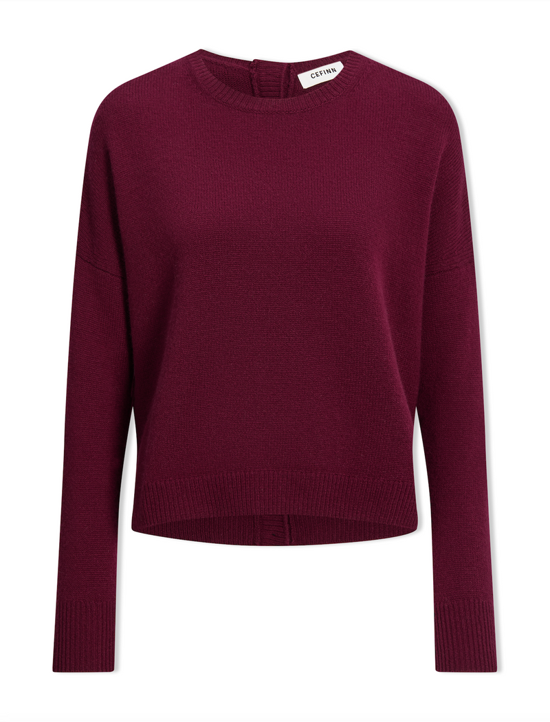 Lainey Cashmere Jumper - Burgundy