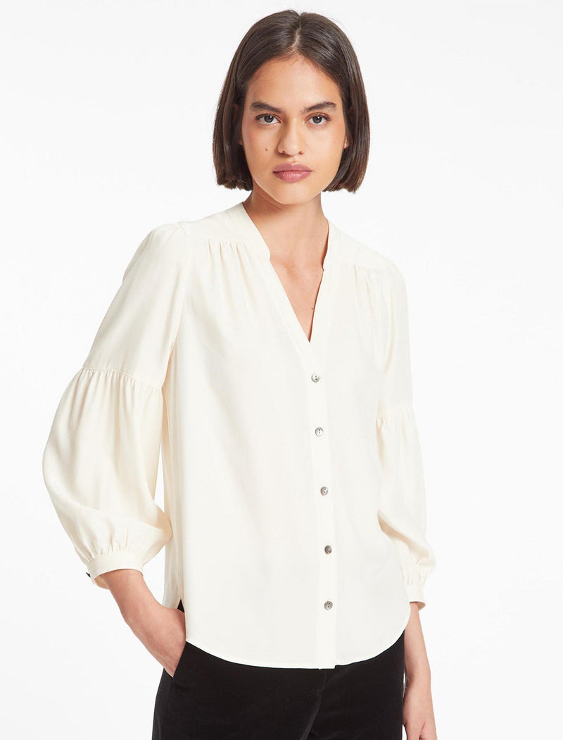 enof silk shirt EN24SH060104 Ecru エクリュ