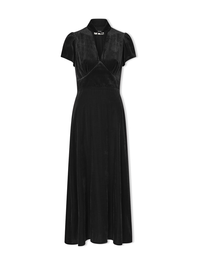 Jacquetta Velvet Maxi Dress - Black