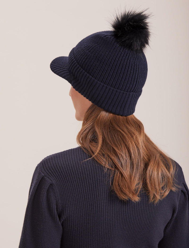 Beata Wool Hat - Navy