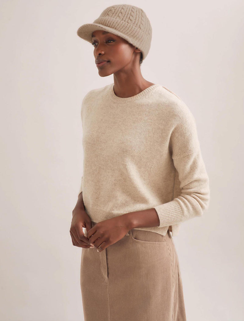 Beata Cashmere Hat - Beige