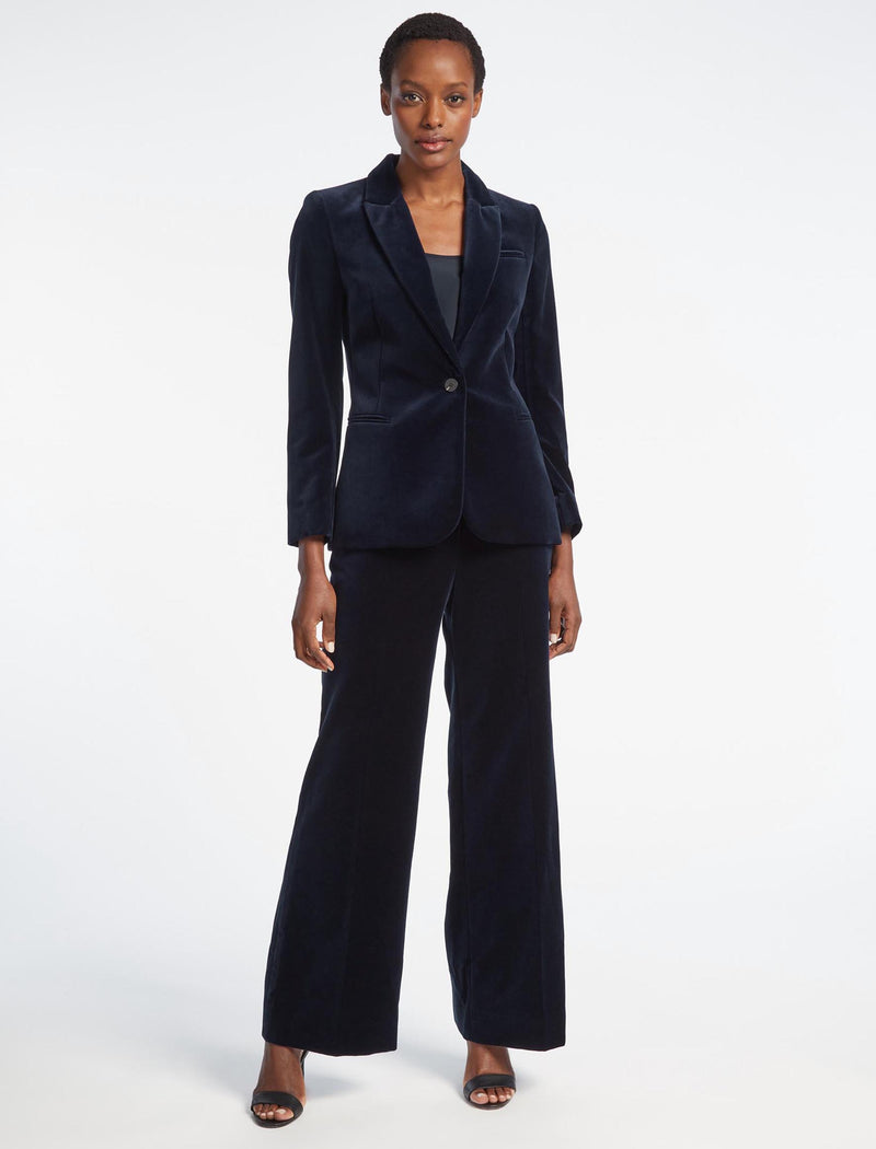 Jamie Velvet Blazer - Navy