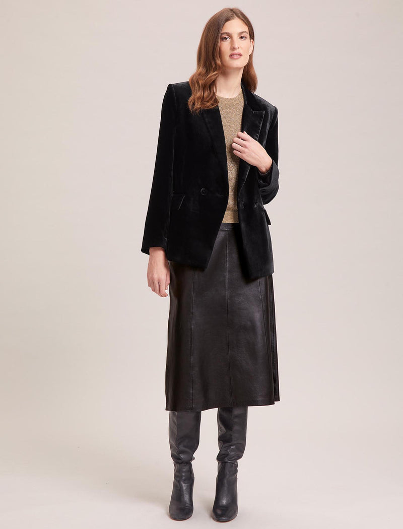 Ronson Relaxed Velvet Blazer - Black