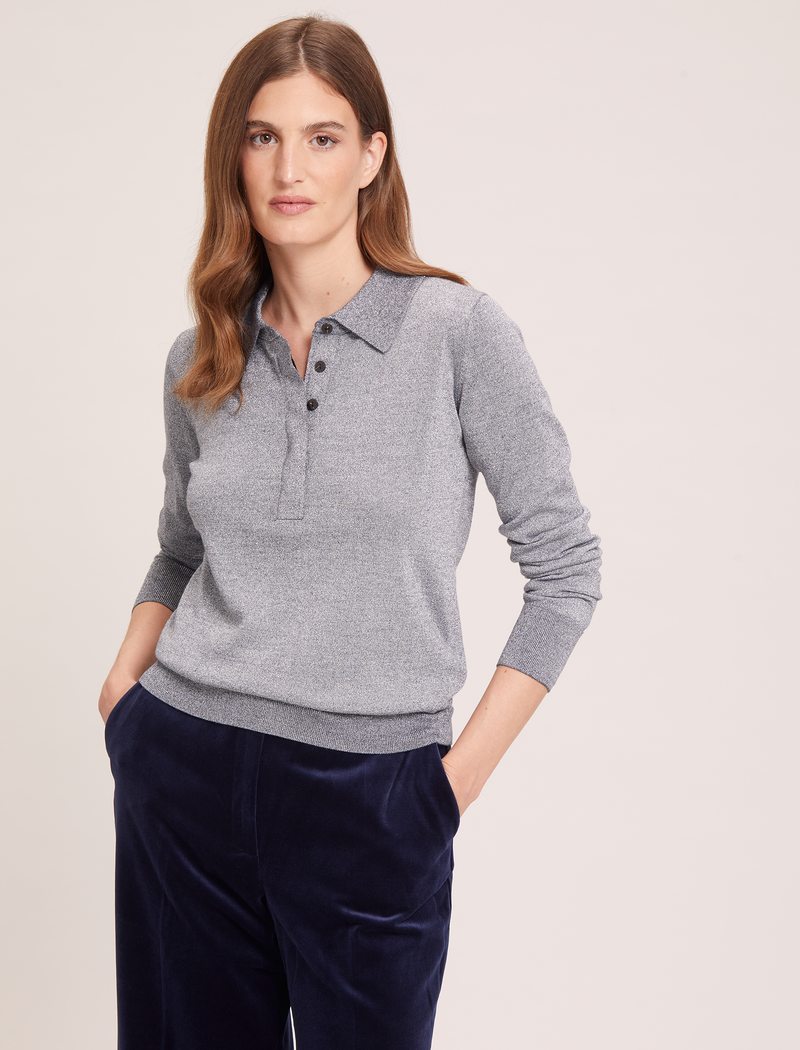 Silver hot sale lurex sweater