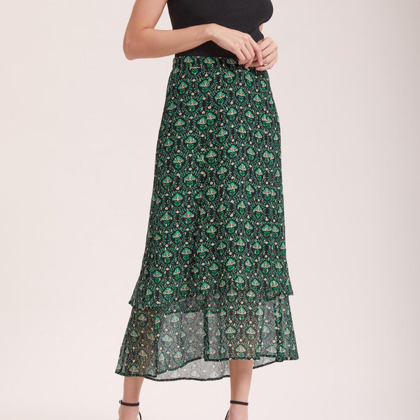 fig London uneven skirt グリーン fig London（フィグロンドン）の「uneven skirt（スカート