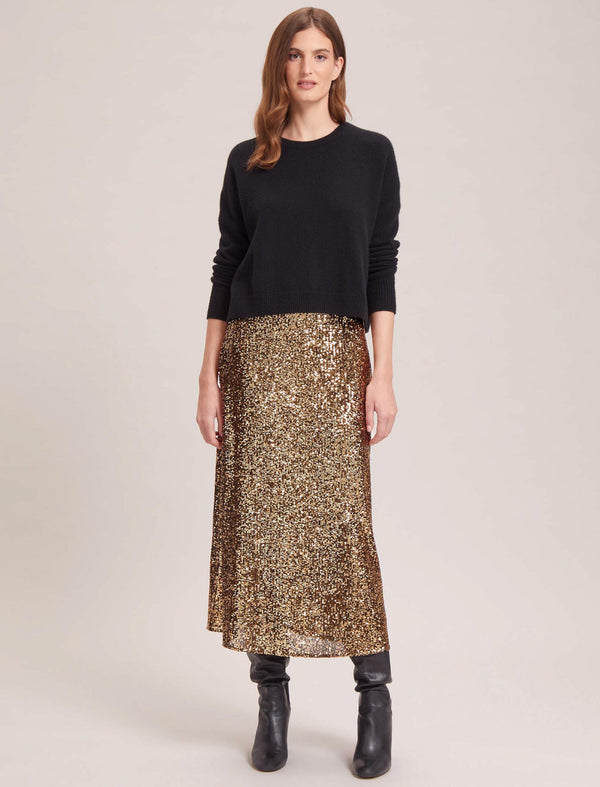 Scarlett Sequin Maxi Skirt - Gold