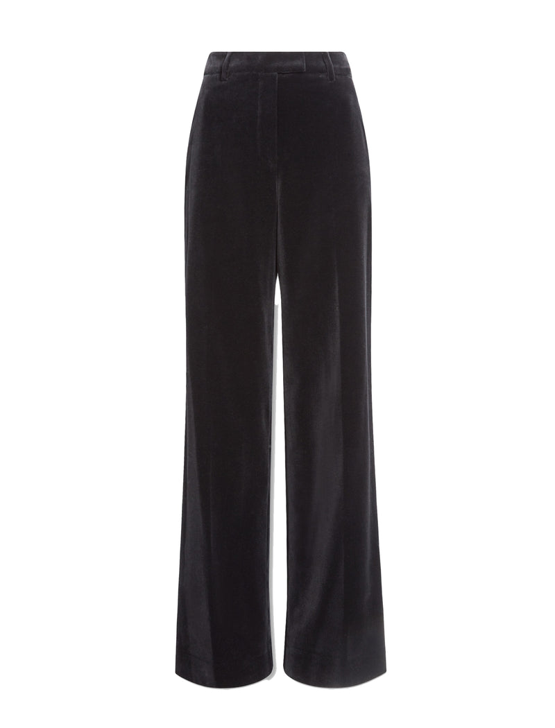 Taylor Velvet Wide Leg Trouser - Black