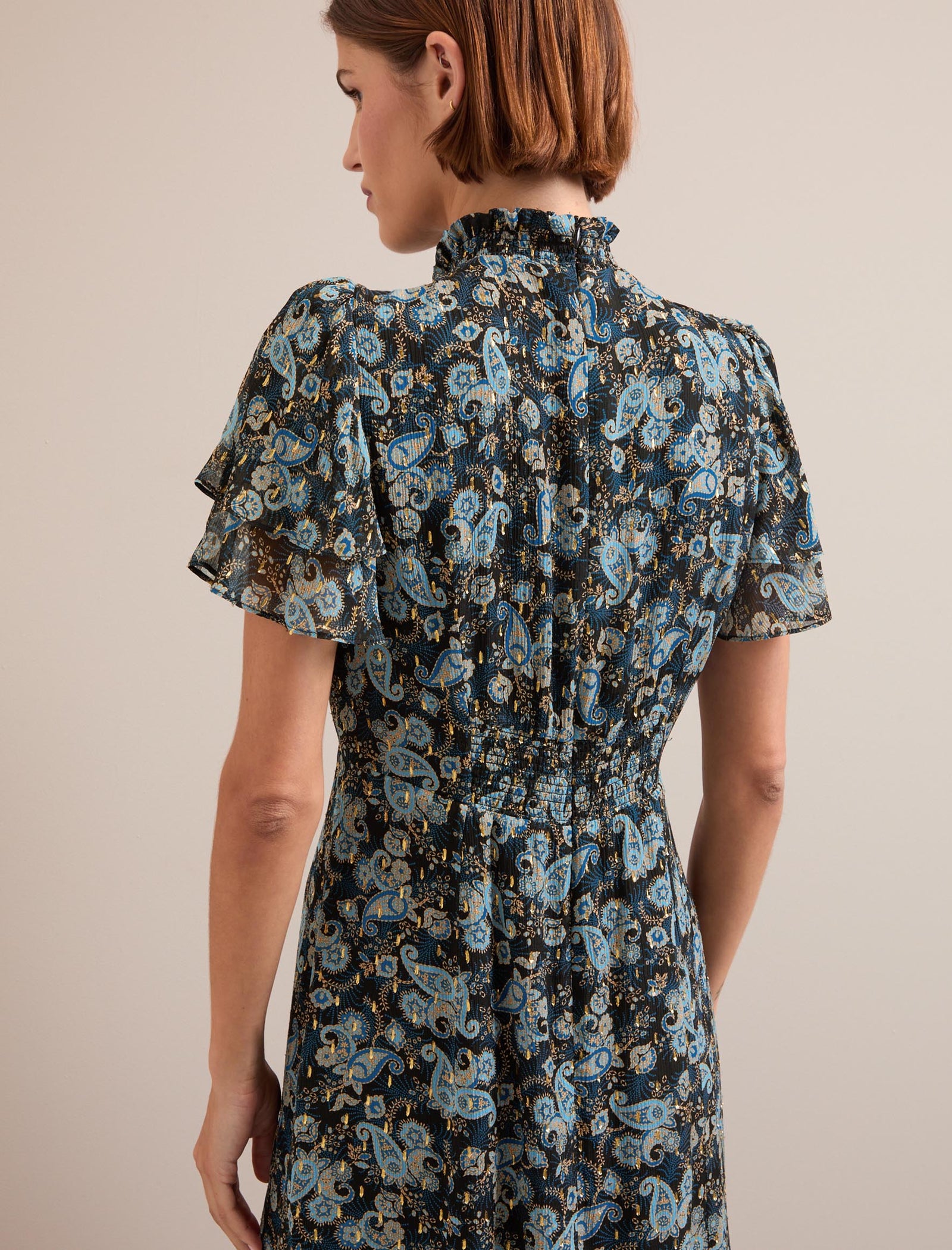 新品 pheeny フィーニー print frill crew neck
