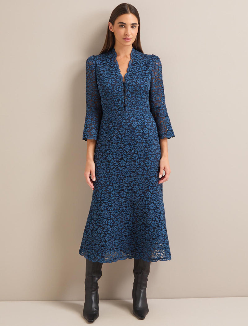 Adeline Lace Maxi Dress - Navy
