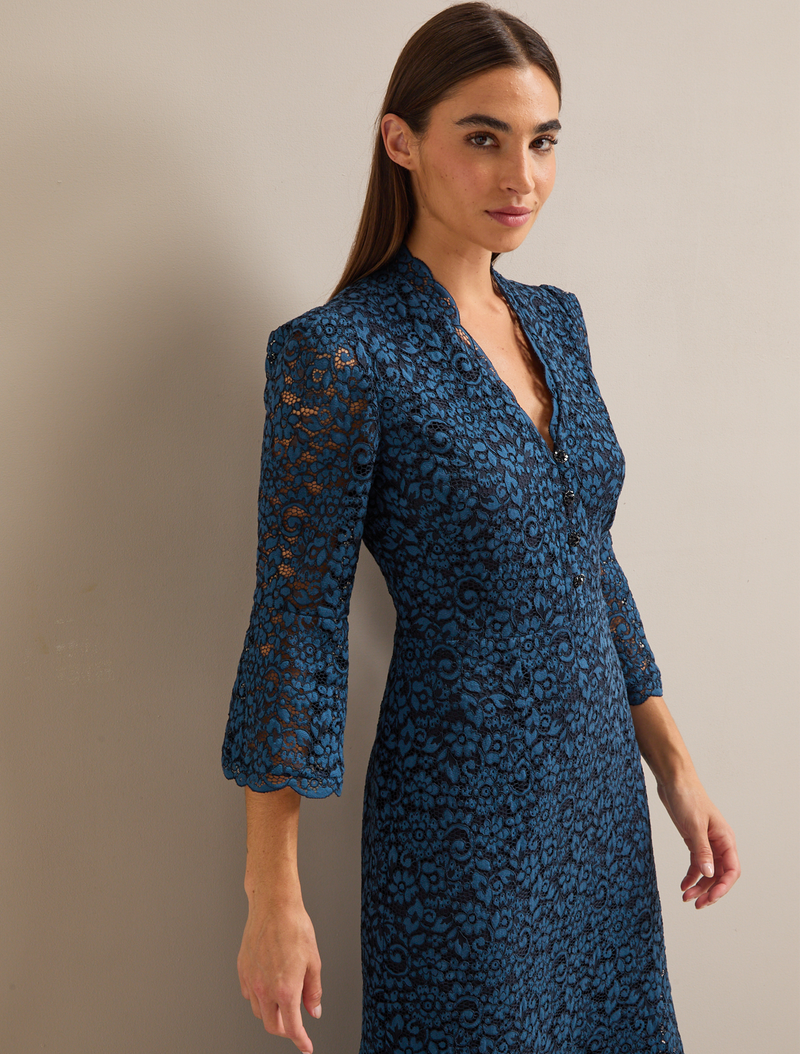 Adeline Lace Maxi Dress - Navy