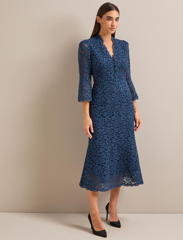Adeline Lace Maxi Dress - Navy