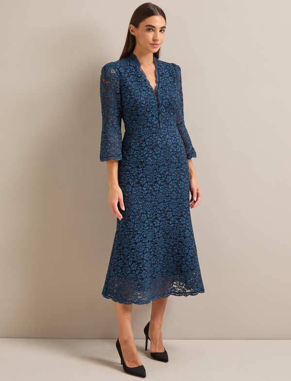Adeline Lace Maxi Dress - Navy