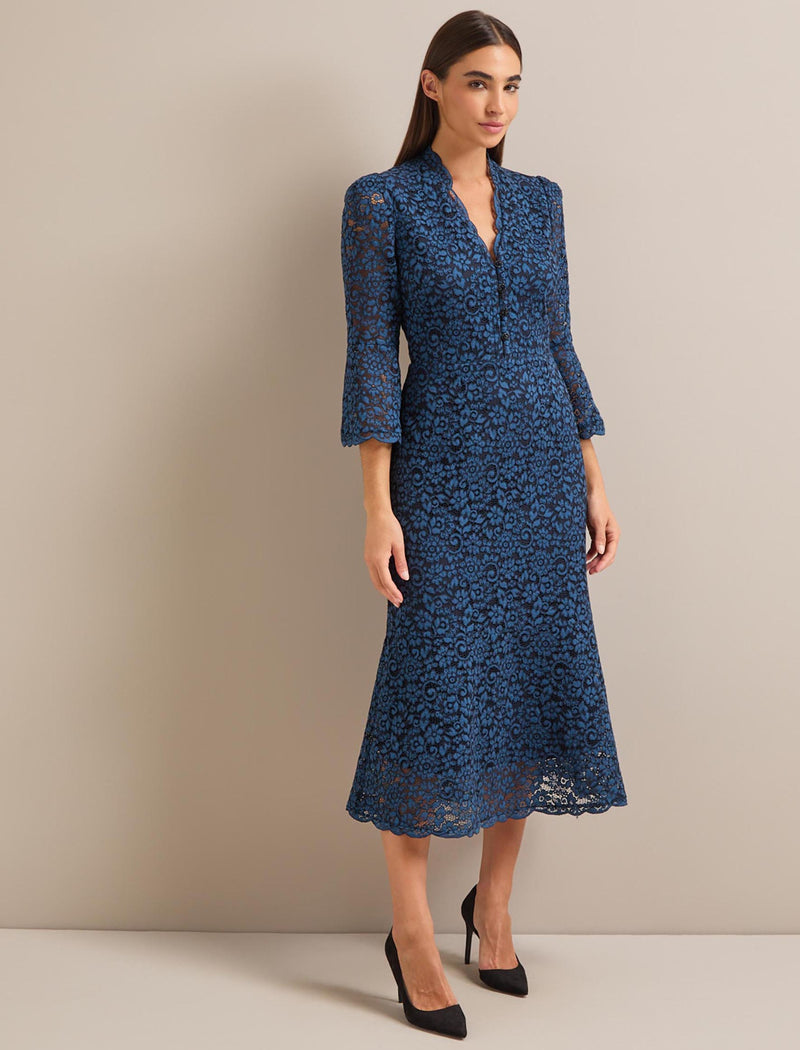 Adeline Lace Maxi Dress - Navy