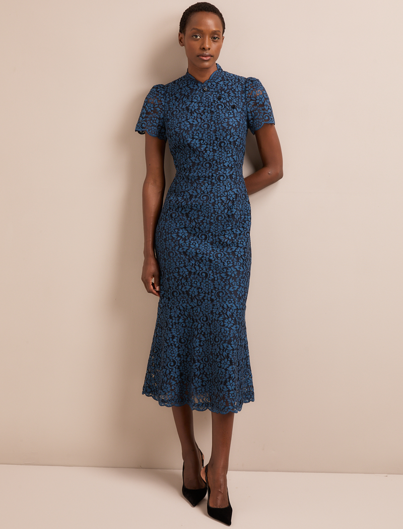 Layla Lace Maxi Dress - Navy