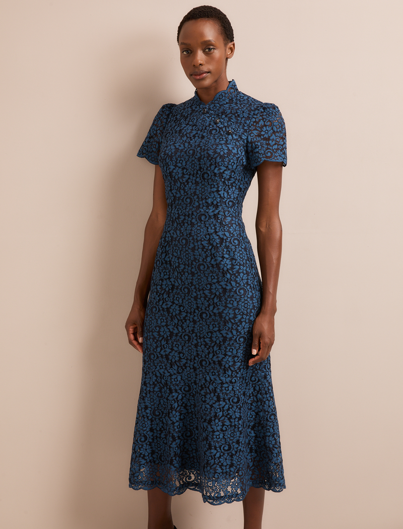 Layla Lace Maxi Dress - Navy