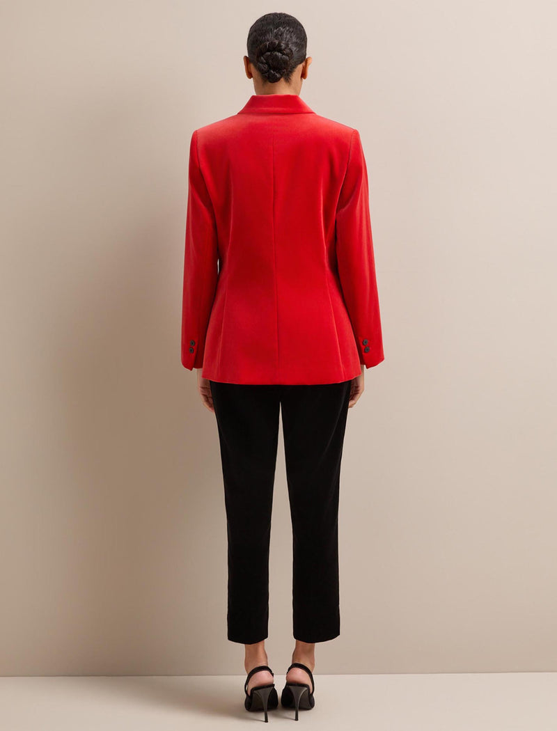 Jamie Velvet Blazer - Dark Orange
