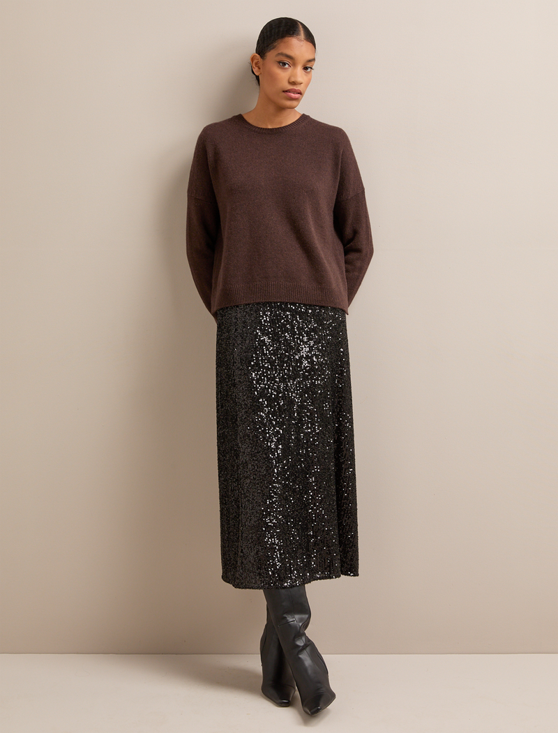 Lainey Cashmere Jumper - Chocolate Brown