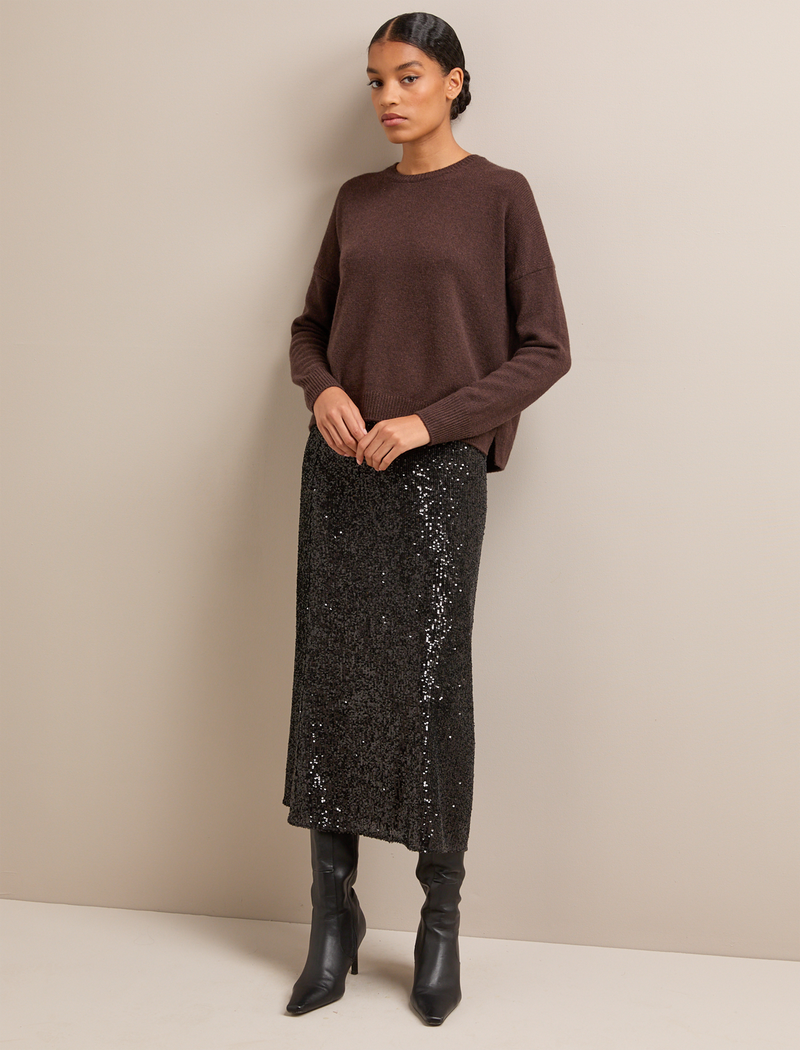 Lainey Cashmere Jumper - Chocolate Brown