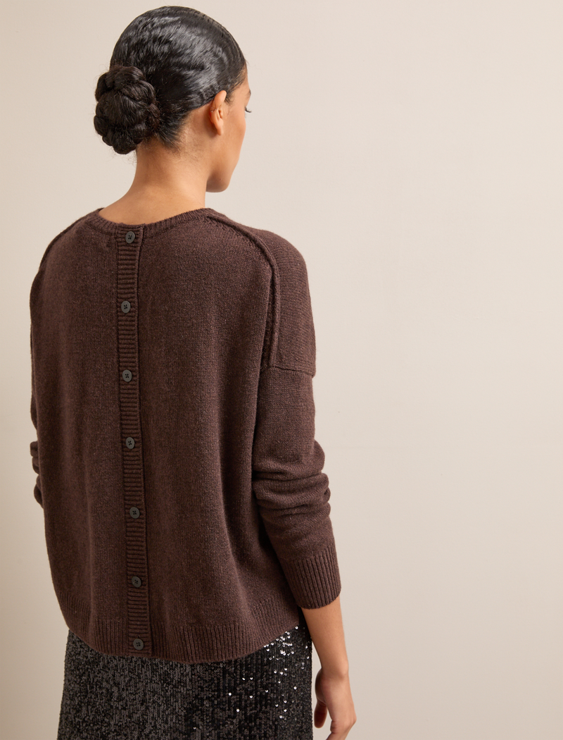 Lainey Cashmere Jumper - Chocolate Brown