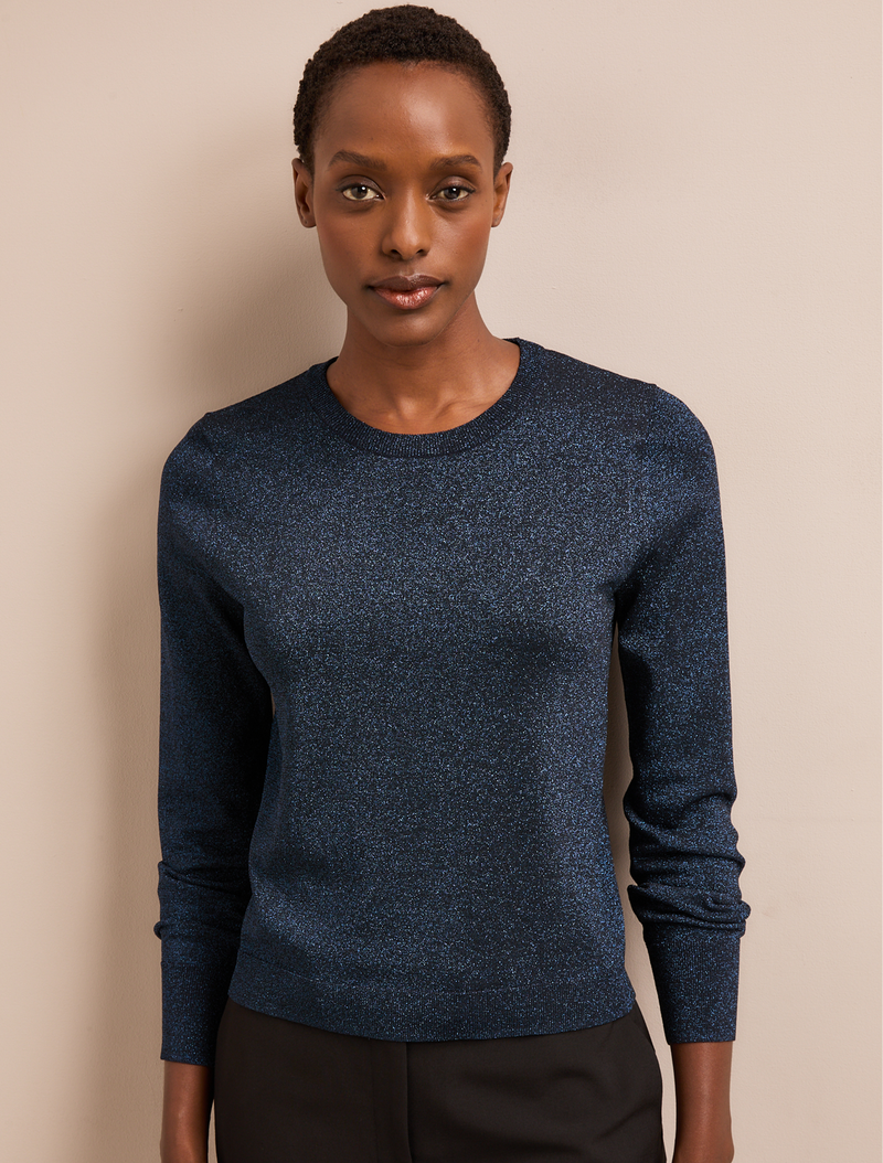 Colette Lurex Jumper - Blue