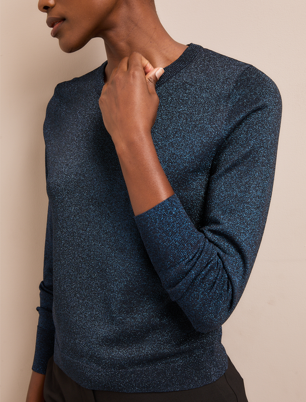 Colette Lurex Jumper - Blue