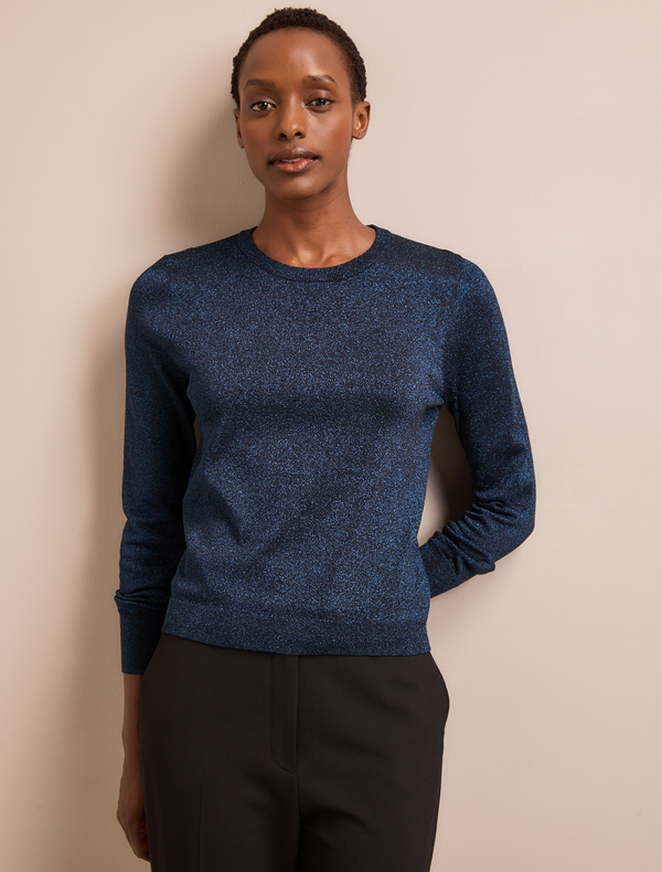 Colette Lurex Jumper - Blue