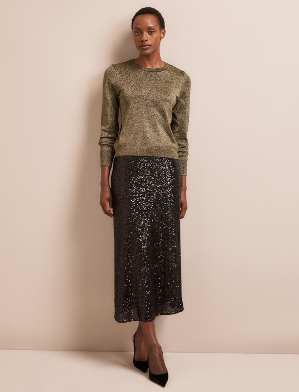 Colette Lurex Jumper - Dark Gold