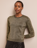 Colette Lurex Jumper - Dark Gold