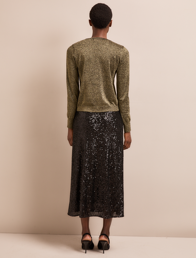 Colette Lurex Jumper - Dark Gold