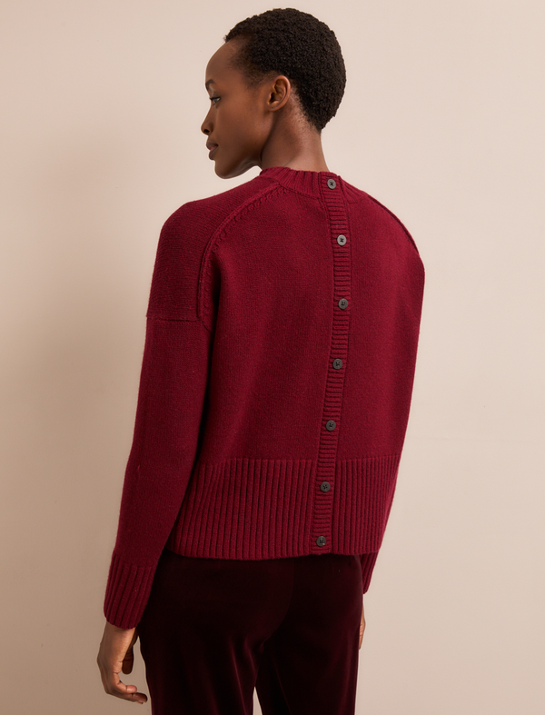 Jasper Cashmere Jumper - Burgundy