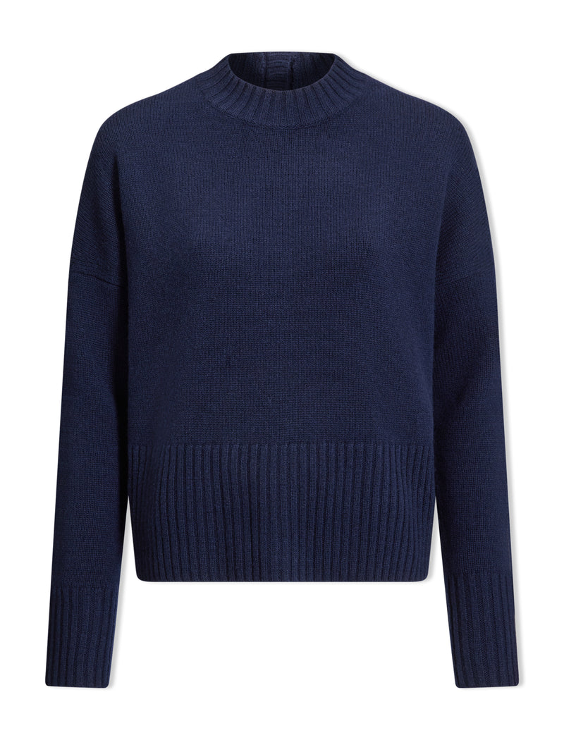 Jasper Cashmere Blend Jumper - Navy