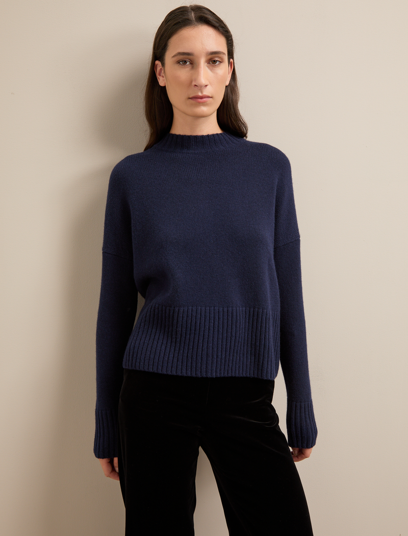 Jasper Cashmere Jumper - Navy