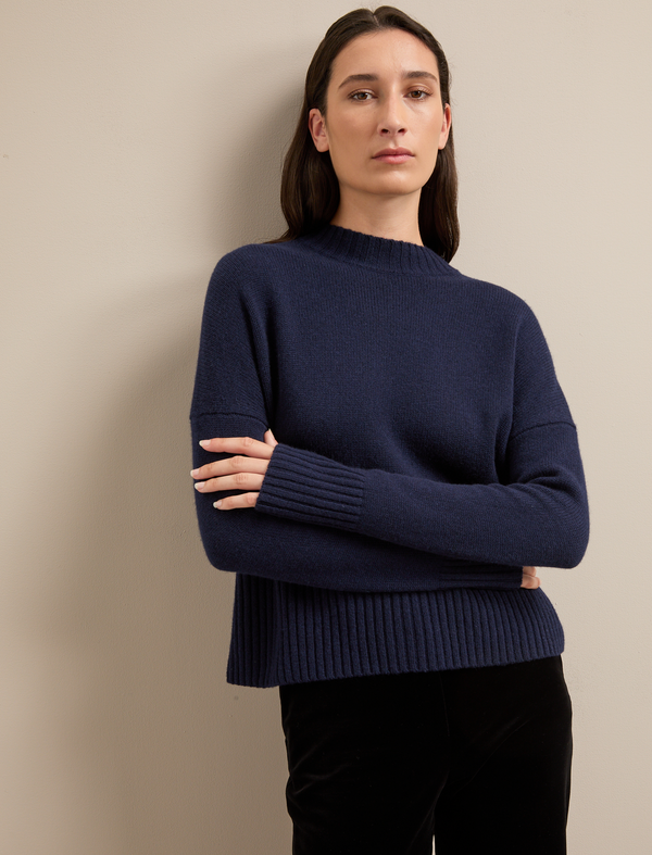 Jasper Cashmere Jumper - Navy