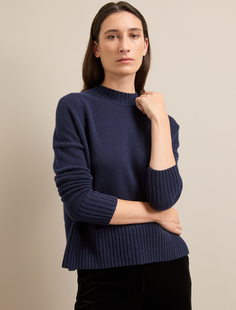 Jasper Cashmere Jumper - Navy