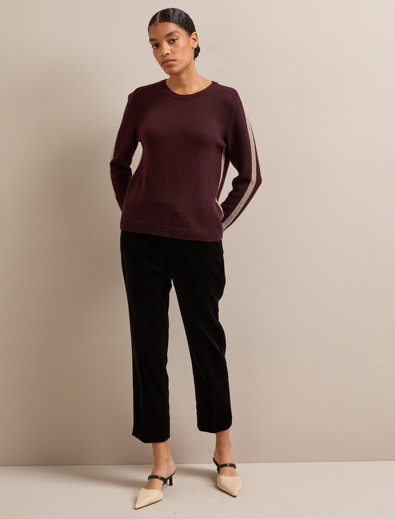 Romi Cashmere Jumper - Dark Burgundy Taupe