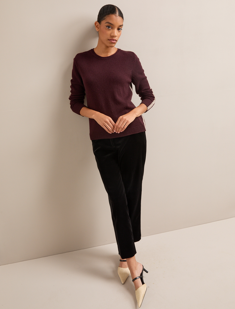 Romi Cashmere Jumper - Dark Burgundy Taupe