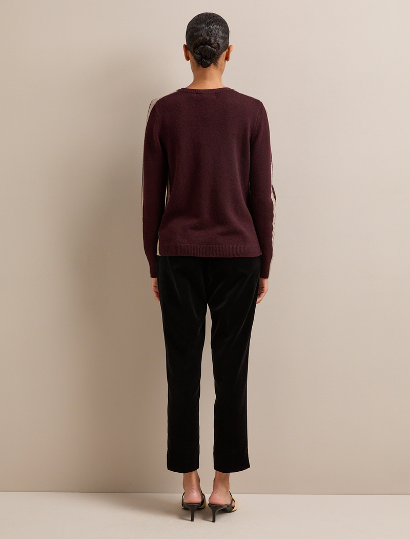 Romi Cashmere Jumper - Dark Burgundy Taupe