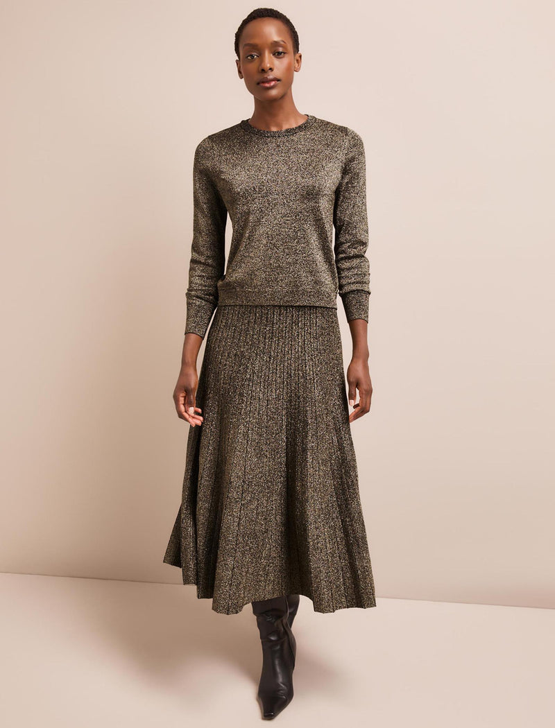 Colette Lurex Jumper - Dark Gold