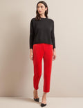 Tatum Velvet Tapered Trousers - Dark Orange