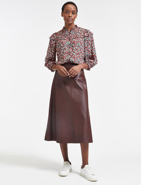 Iona Blouse - Red Blossom Print