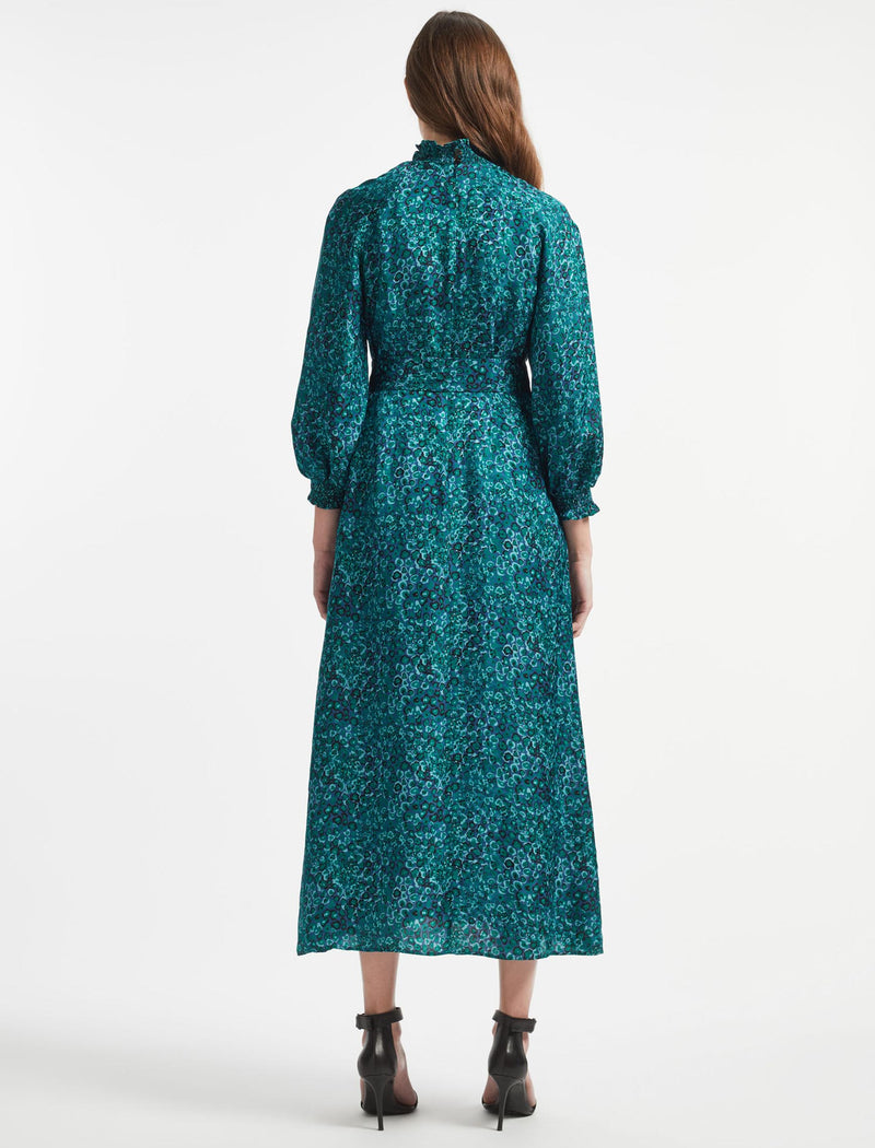 Leota dixie faux wrap knit 2025 maxi dress