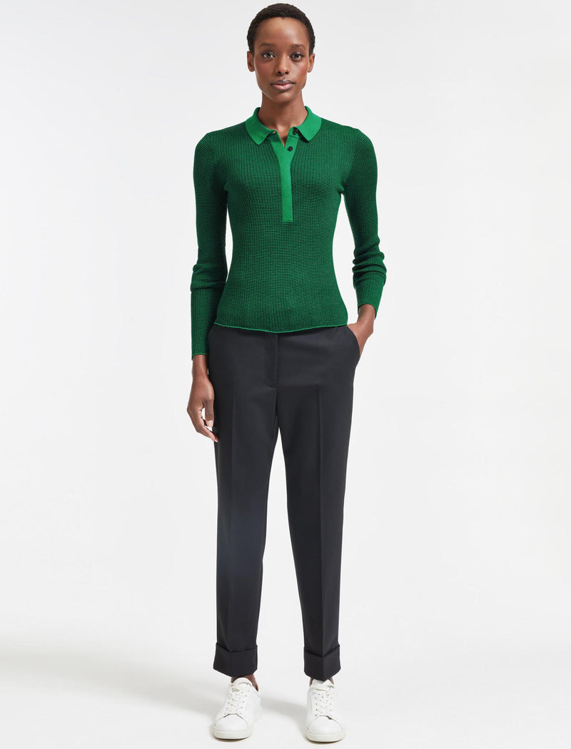 Black pants deals green sweater