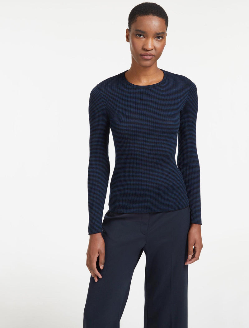 Black skinny rib jumper best sale