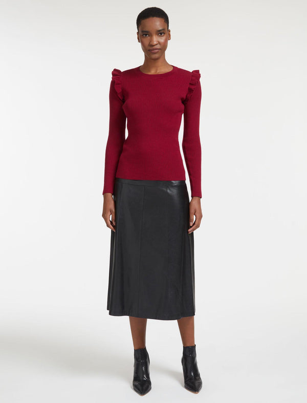 Jessie Wool Jumper - Dark Red