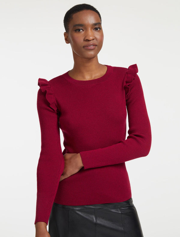 Jessie Wool Jumper - Dark Red