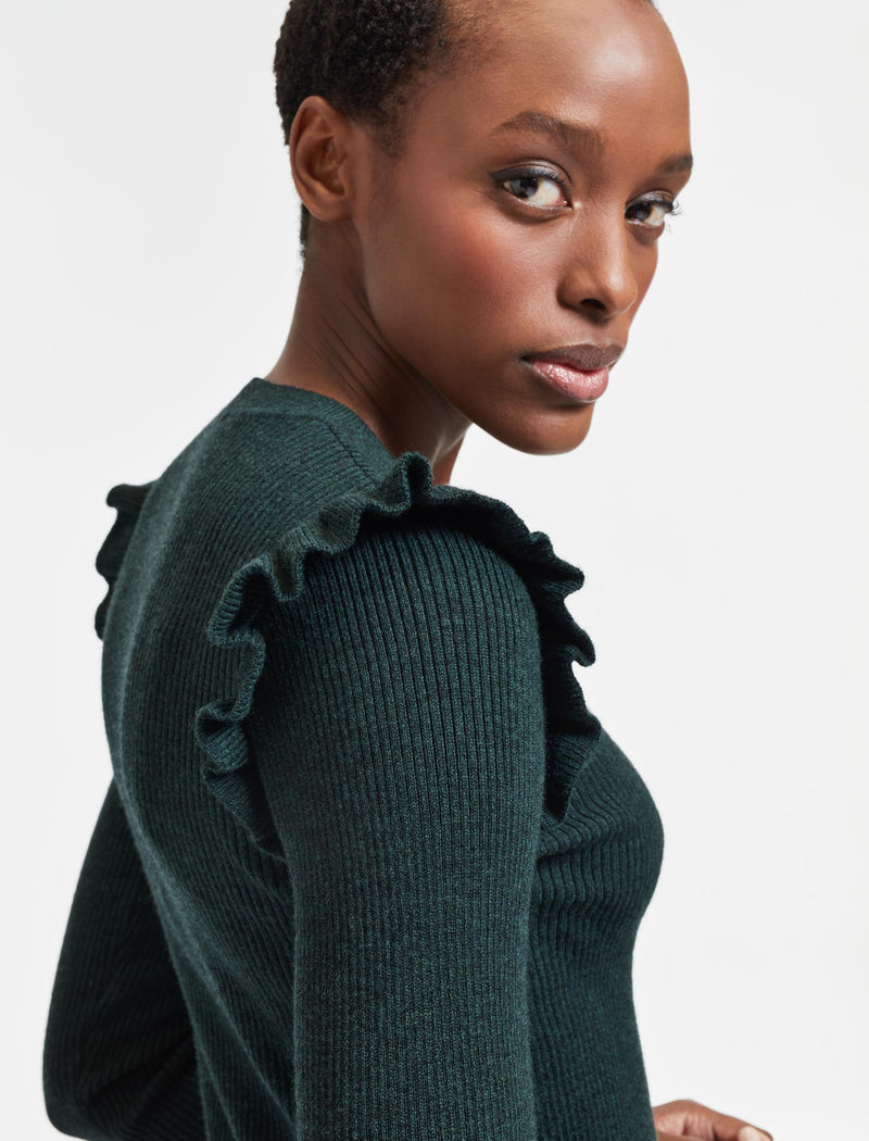 Jessie Wool Jumper - Dark Green