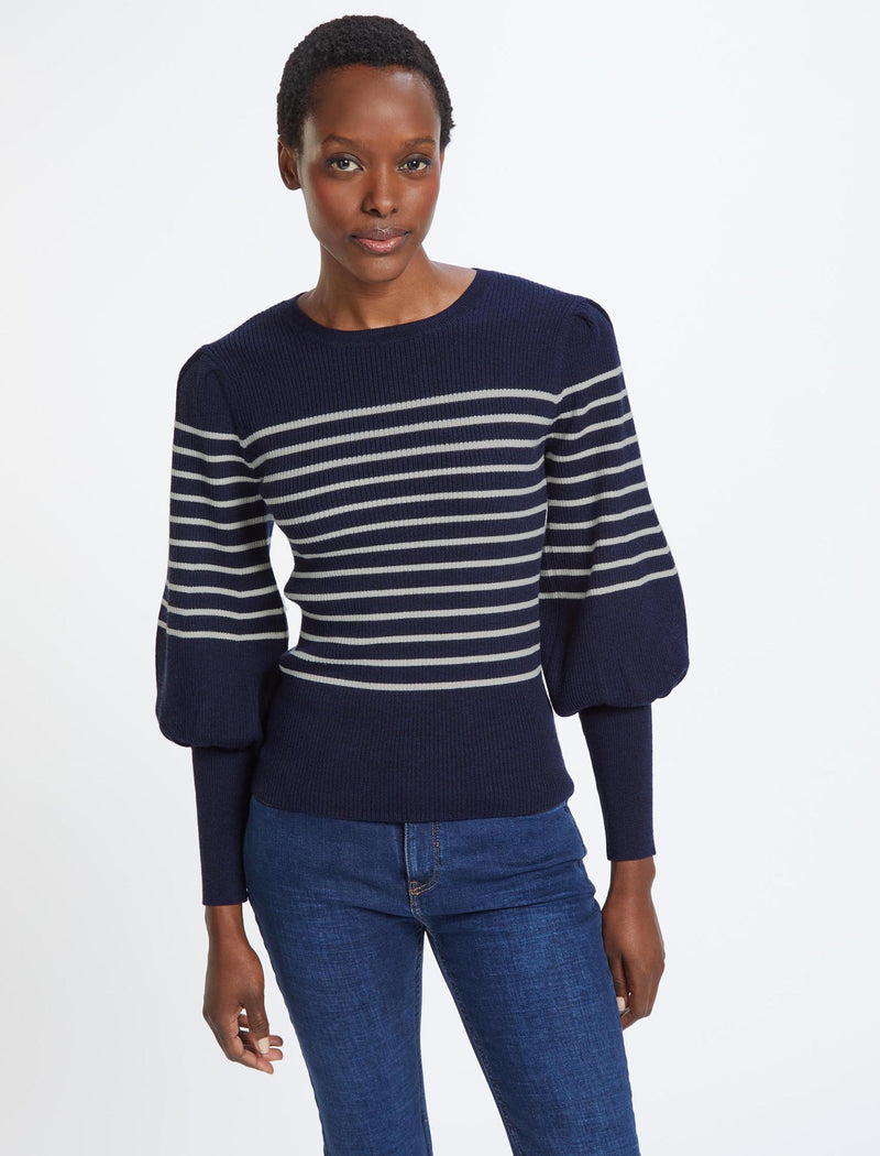 Navy crew clearance neck jumper womens