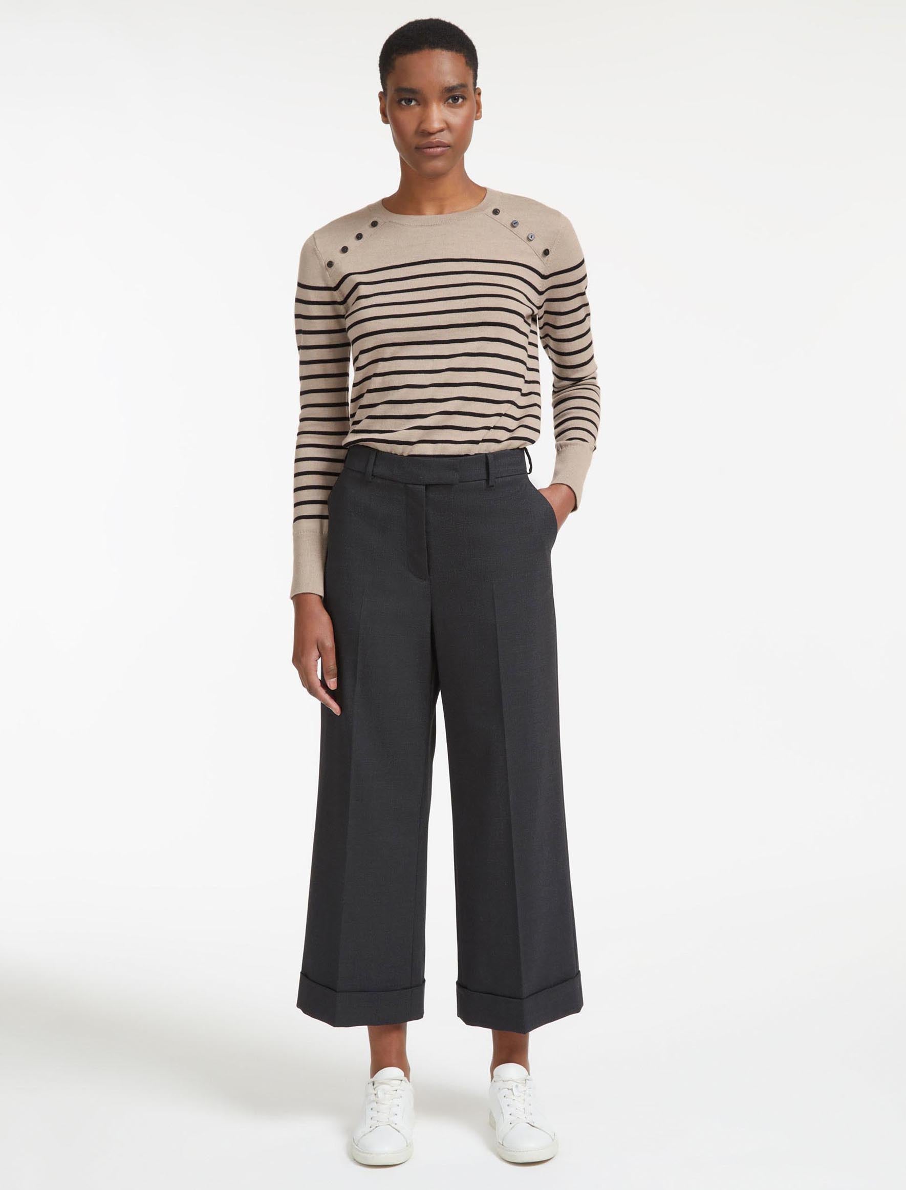 Charcoal wide shop leg trousers